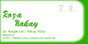 roza makay business card